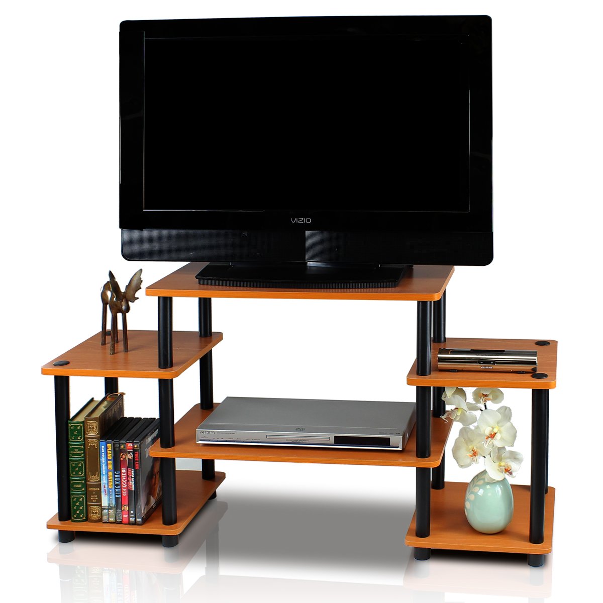 Amazon.com: Furinno No Tools Tube Entertainment Center, Light
